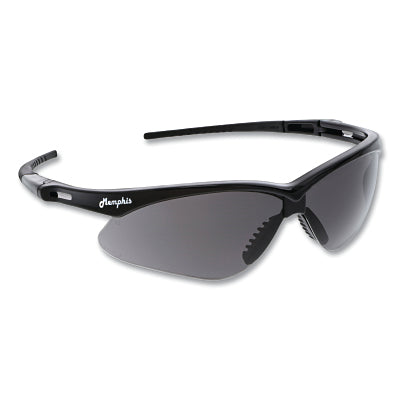 MCR Safety MP112DC Memphis MP1 Safety Glasses, Gray, Polycarbonate Lens, MAX36 Dual-Coated, Black Frame/Temple