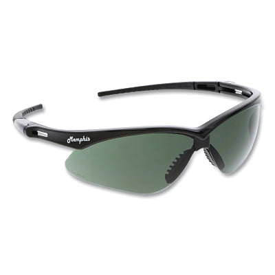 MCR Safety MP112G Memphis MP1 Safety Glasses Gray G14 Polycarbonate Lens Duramass Scratch Resistant Coating Black Frame/Temple
