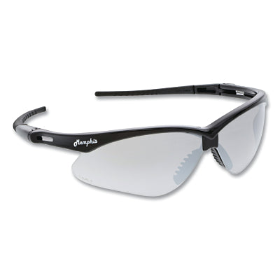 MCR Safety MP117 Memphis MP1 Safety Glasses, Silver Mirror, Polycarbonate Lens, Duramass Scratch Resistant Coating, Black Frame/Temple