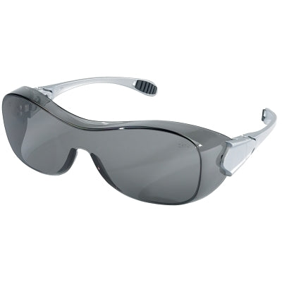 MCR Safety OG112AF Law OTG Protective Eyewear, Gray Polycarbonate Lens, UV-AF Anti-Fog, Clear Polycarbonate Frame