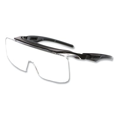 MCR Safety OG210PF Klondike OTG Series, Polycarbonate Clear Lens/Black Frame, Black/Gray Temple, MAX6 Anti-Fog