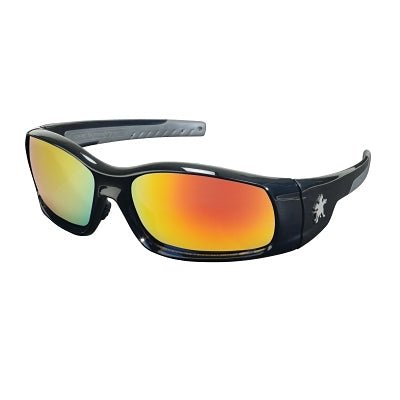 MCR Safety SR11R Swagger SR1 Series Safety Glasses Fire Mirror Lens Duramass Hard Coat Black Frame