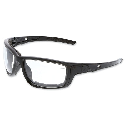 MCR Safety SR510PF Swagger SR5 Foam-Lined Spoggle Safety Glasses, Polycarbonate, AF/Anti-Scratch Lens, Charcoal