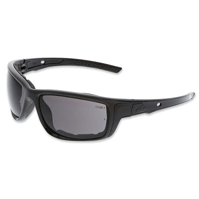 MCR Safety SR512PF Swagger SR5 Foam-Lined Spoggle Safety Glasses, Polycarbonate, AF/Anti-Scratch Lens, Charcoal