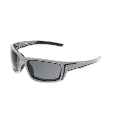 MCR Safety SR522ZPF Swagger SR5 Foam-Lined Spoggle Safety Glasses, Gray Lens, Polycarbonate, Anti-Fog, Glaicier Gray Frame