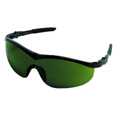 MCR Safety ST1130 ST1 Series Protective Eyewear Green Filter 3.0 Lens Duramass HC Black Frame Nylon