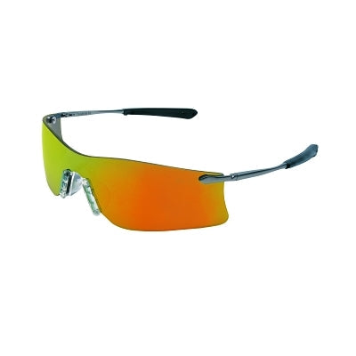 MCR Safety T411R RUBICON METAL TEMPLE SAFETY GLASSES FIRE LENS