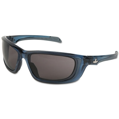 MCR Safety UD122P USS Defense Safety Glasses, Clear Polycarbonate, MAX6, Dark Blue Frame