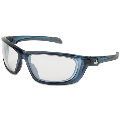 MCR Safety UD129 USS Defense Safety Glasses, Duramass HC/Polar BossMan Mirror, Dark Blue Frame