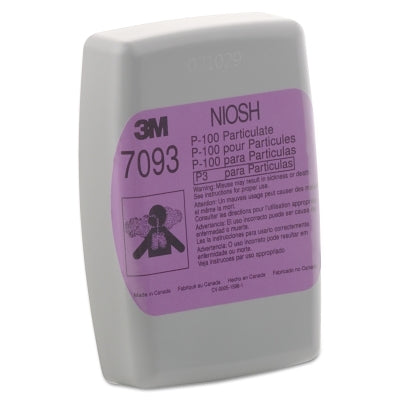 3M 7000002155 Particulate Filter 7093B, P100, Oil and Non-Oil Particles, Magenta