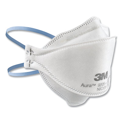 3M 7100232940 Aura Series N95 Particulate Disposable Respirator, 9205+, Non-Oil Based Particles, 440 EA/CA