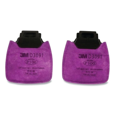 3M 7100213359 Secure Click HF-800 Series Cartridge/Filter, Particulate Filter, P100, Magenta