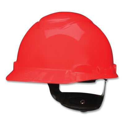 3M 7100240004 SecureFit Pressure Diffusion Ratchet Suspension w/UVicator Hard Hats and Caps, Cap, Red