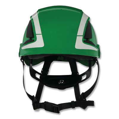 3M 7100175565 SecureFit Safety Helmet, Vented, w/Reflective Tape, Green