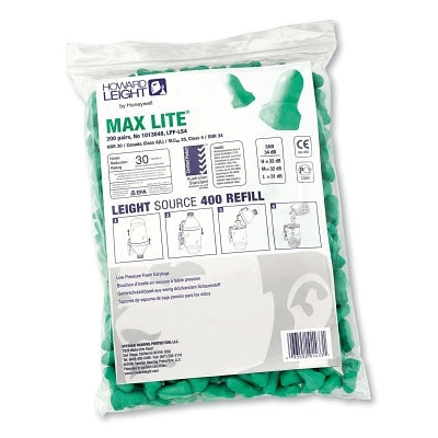 Honeywell Howard Leight LPFLS4REFILL Earplug Dispenser Refill Foam Green Uncorded MAXIMUM LITE