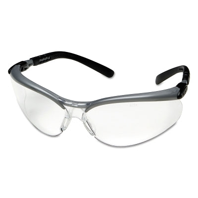 3M 7000052795 BX Safety Eyewear, Clear Lens, Anti-Fog, Hard Coat, Black/Silver Frame, Nylon