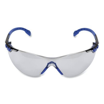 3M S1107SGAF Solus 1000 Series Protective Eyewear, Gray I/O lens, Scotchgard Anti-Fog, Anti-scratch, Blue/Black Plastic Frame