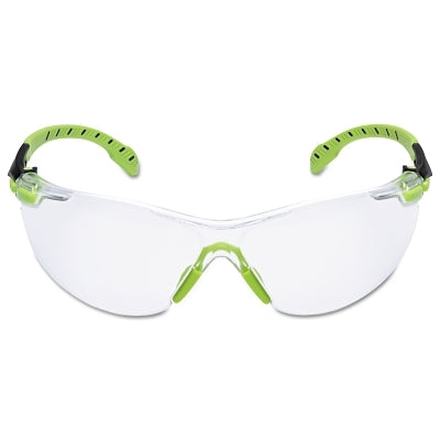 3M 7100079049 Solus 1000 Series Protective Eyewear, Clear Lens, Polycarbonate, Anti-Fog, Anti-Scratch, Green/Black Frame