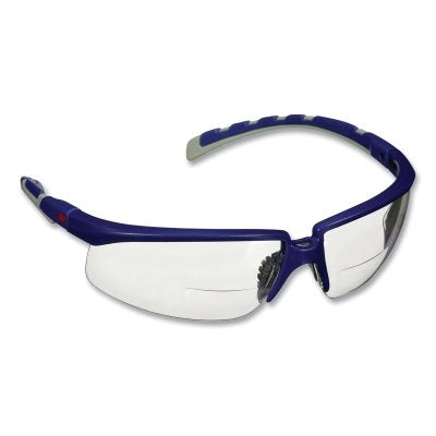 3M S2015AF-BLU Solus 2000 Series Protective Eyewear, Clear, Anti-Fog, Anti-Scratch, Gray Plastic Frame
