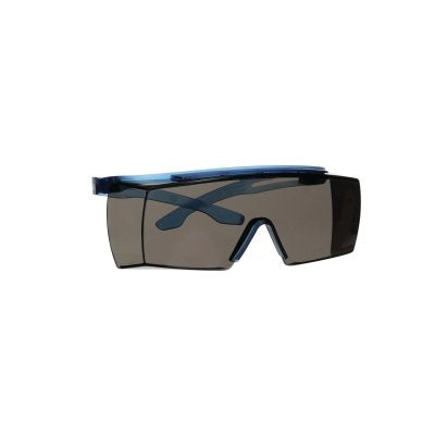 3M 7100203203 SecureFit 3700 Series Safety Glasses, Over-The-Glass, PC, Scotchgard Anti-Fog, Gray Shade, PC Blue Frame