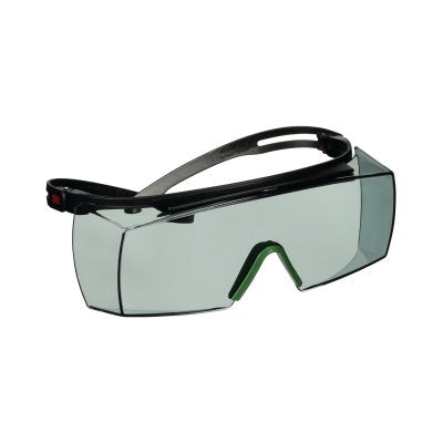 3M 7100222922 SecureFit 3700 Series Safety Glasses, Over-The-Glass, PC, Anti-Scratch, Gray 1.7 IR Shade, PC Black Frame