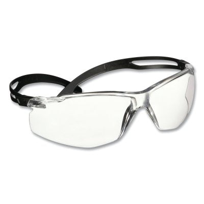 3M 7100228736 SecureFit 500 Series Protective Eyewear, Polycarbonate, Anti-Scratch, Anti-Fog, Black Plastic Frame