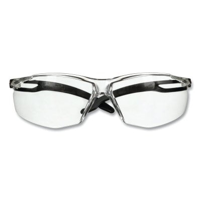 3M SF501SGAF-BLK SecureFit 500 Series Protective Eyewear, Clear Lens, Anti-Scratch, Scotchgard Anti-Fog, Black PC Frame, Removable Gasket