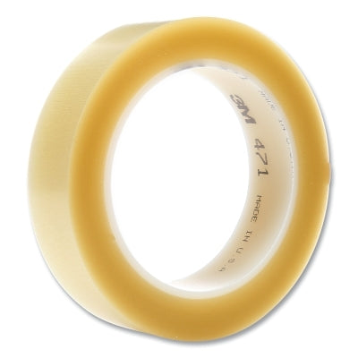 3M 7000047448 Vinyl Tape 471, Transparent, Vinyl, 1 in W, 36 yd L