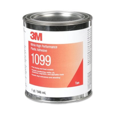 3M 7000000797 Scotch-Grip Plastic Adhesives, 1 qt Can, Light Tan