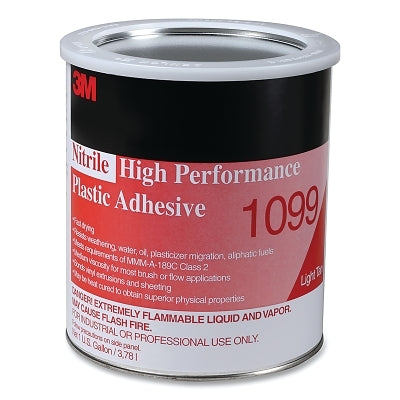 3M 7000121198 Nitrile High Performance Plastic Adhesive 1099, 1 gal, Can, Tan