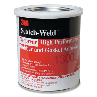 3M 7000000806 Neoprene High Performance Rubber and Gasket Adhesive, Yellow, 1 Quart Can