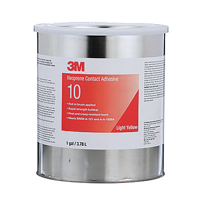 3M 7000144610 Scotch-Weld Neoprene 10 Contact Adhesive, 1 gal, Can, Light Yellow