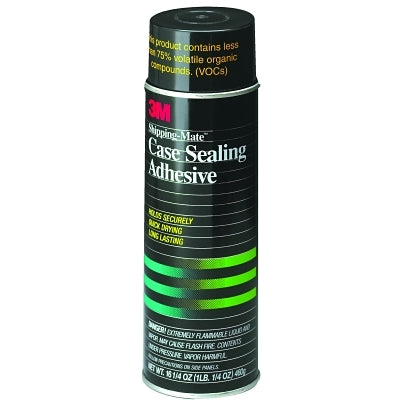 3M 7000143197 Shipping-Mate Case Sealing Adhesive, 18.1 oz, Aerosol Can, Translucent, Contains 1,1-Difluoroethane