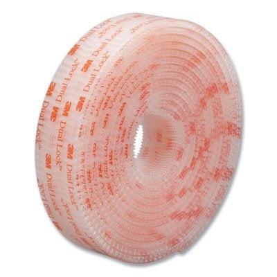 3M 7010383920 Dual Lock Reclosable Fastener, SJ3562, Type 170, Clear, 1 in W x 50 yd L