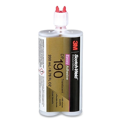 3M 7000121260 Scotch-Weld DP190 Epoxy Adhesive, 200 mL, Cartridge, Translucent