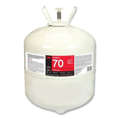 3M 7100138479 HoldFast 70 Spray Adhesive, 27.3 lbs, Large Cylinder, Clear
