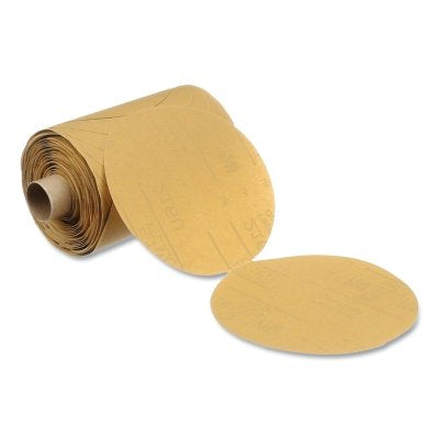 3M 7000028127 Stikit Gold Paper Disc Roll 216U, Aluminum Oxide, 5 in dia x NH, P150 Grit