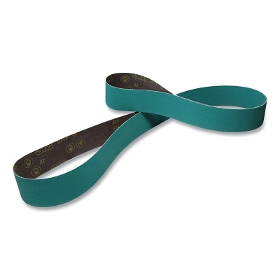 3M 7100076950 Cloth Belt, 577F, YF-Weight, 1 in W x 18 in L, 80 Grit, Alumina Zirconia, Fabri-lok/Full-flex