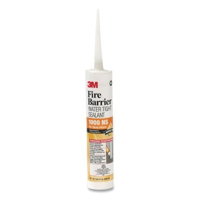 3M 7000006377 Fire Barrier Water Tight Sealant, Fire Rating Up to 3 hr, 10.1 fl oz, Cartridge, Light Gray