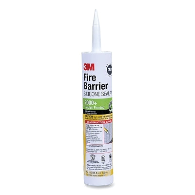 3M 7100139278 Fire Barrier Silicone Sealant, 2000+, 10.3 fl oz, Cartridge, Gray