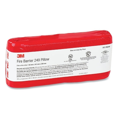 3M 7100138835 Fire Barrier Duct Pillow, FB249, 2 in H x 4 in W x 9 in L, Small
