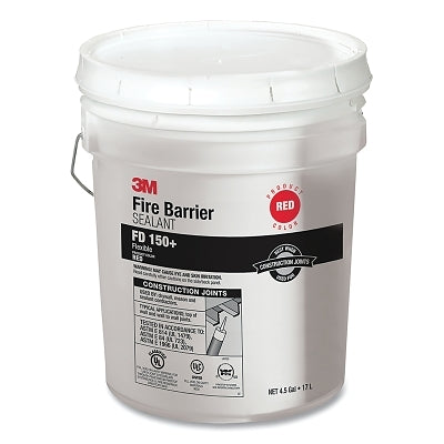 3M 7000140773 Fire Barrier Sealant, FD 150+, 4.5 gal, Pail, Red