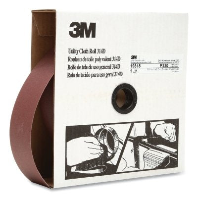 3M 7000118532 Utility Cloth Rolls 314D, 1 1/2 in x 50 yd, P60 Grit