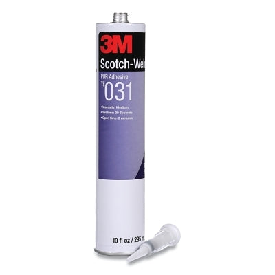 3M 7000000902 Scotch-Weld PUR Adhesive TE031, 10 oz, Cartridge, White