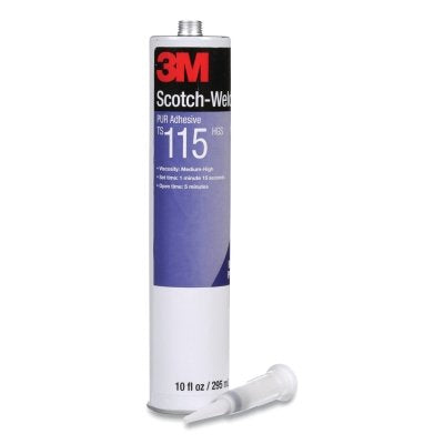 3M 7000000904 Scotch-Weld PUR Adhesive TS115 HGS, 0.1 gal, Canister, Off-White