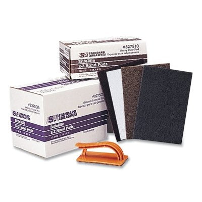 3M 7000046756 Industrial Scouring Hand Pad, 9 in L x 6 in W, Aluminum Oxide, Green