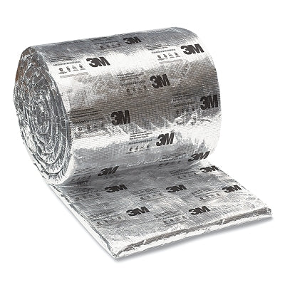 3M 7100004463 Fire Barrier Duct Wrap, 615+, 48 in W x 25 ft L, 1.5 in Thick, Silver