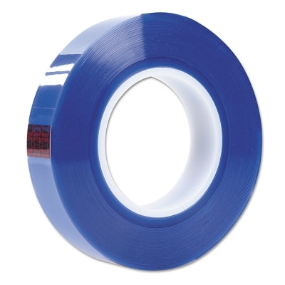 3M 7000036203 Polyester Tapes, 1 in x 72 yards, Transparent Blue, Polyester/Silicone