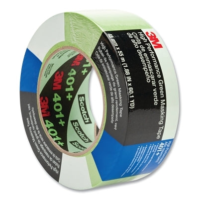 3M 7000148424 401+ High Performance Masking Tape, 48 mm x 55 m, Green