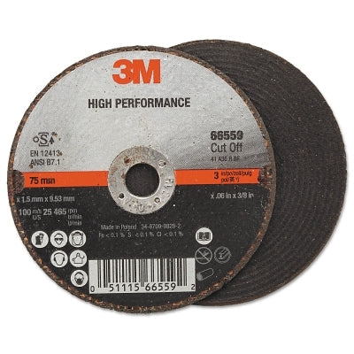 3M 7100139210 Cut-off Wheel Abrasives, 60 Grit, 25,465 rpm